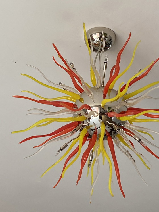 Image 1 of Italian design lamp with Murano glass