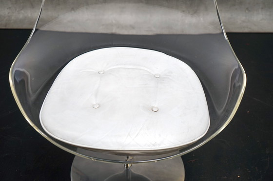 Image 1 of Chaise champagne vintage en verre acrylique d'Estelle & Erwin Laverne, années 1970