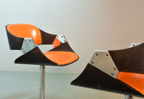 Image 1 of 6x Novalux by Rudi Verelst Radiant Orange Chaise de salle à manger