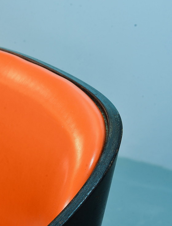 Image 1 of 6x Novalux by Rudi Verelst Radiant Orange Dining chairs