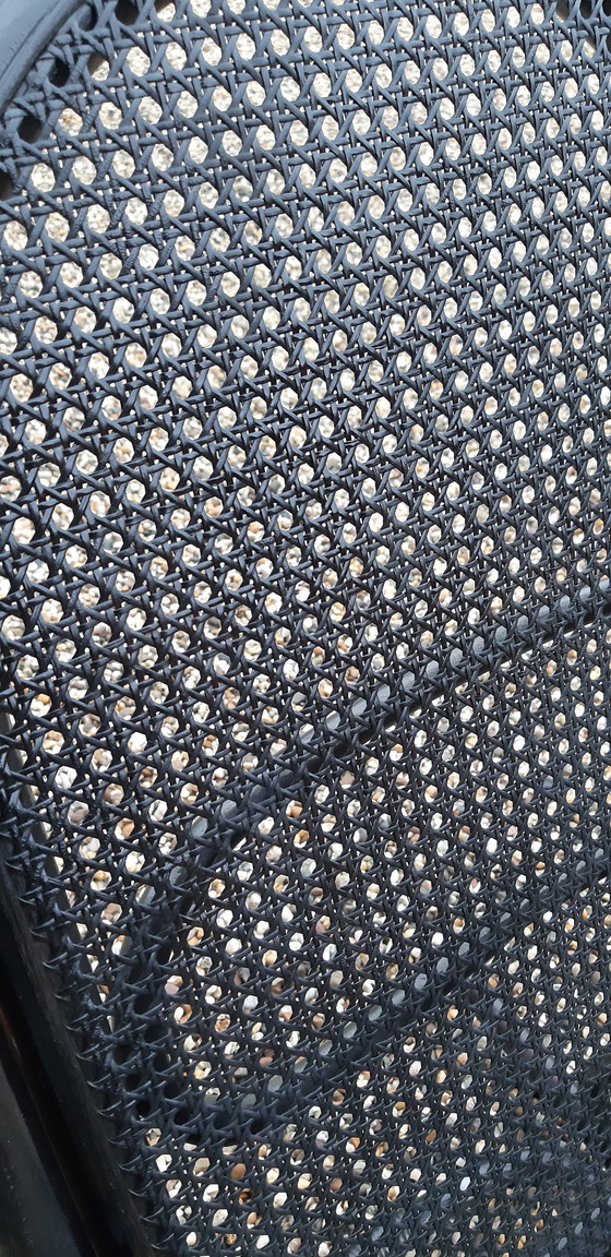 Image 1 of Chaise à bascule en rotin vintage