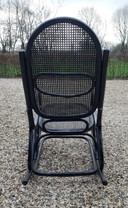 Chaise à bascule en rotin vintage