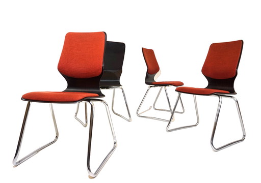 Flötotto set of 4 Pagholz chairs by Elmar Flötotto