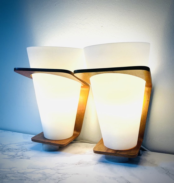 Image 1 of 2x Philips - Louis Kalff - NX41 wall lamps