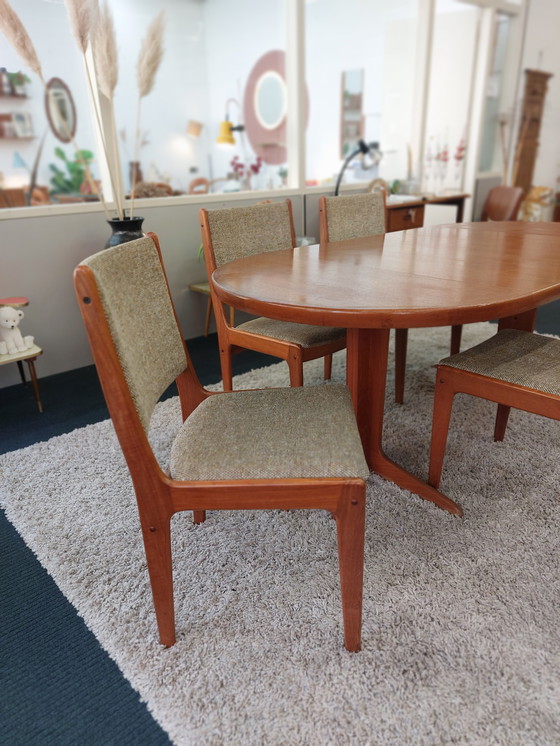 Image 1 of 6x vintage dining room chair teak