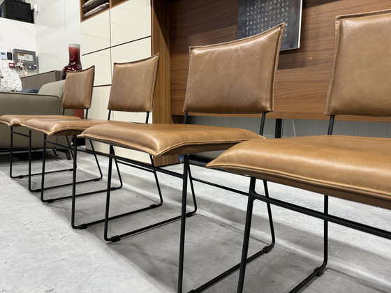 Image 1 of 4 Jess Design Norman Dining chairs brown leather