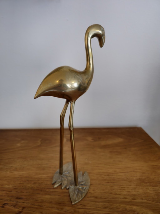 Messing Vintage Flamingo Bird Birds Yellow Copper