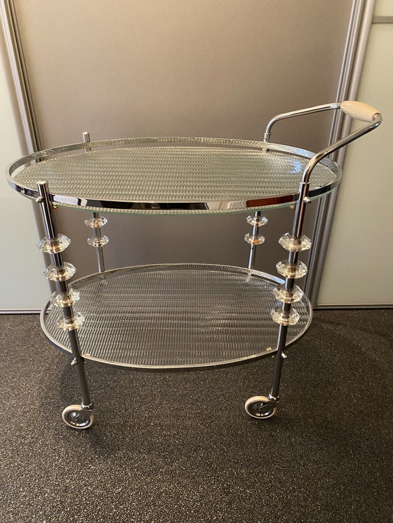 Image 1 of Regency design chrome tea trolley