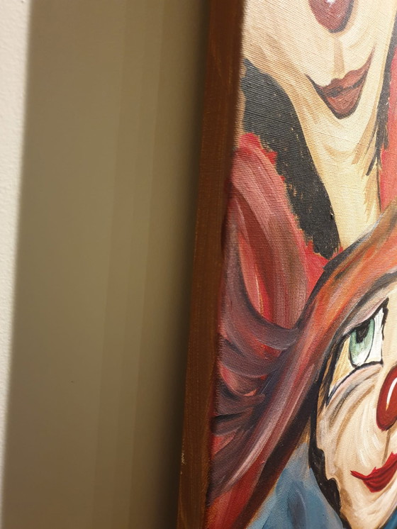 Image 1 of Caroline Van Tricht Rode neuzen schilderij