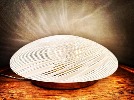 Image 1 of Lampada da soffitto vintage a spirale bianca