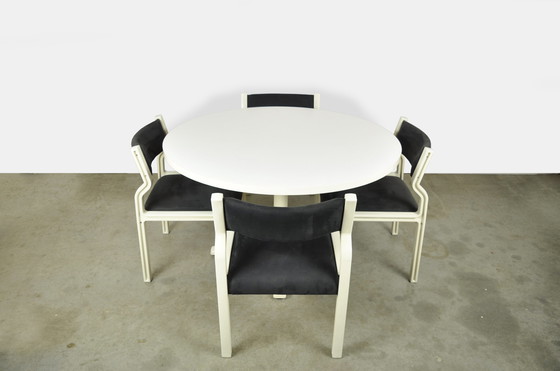 Image 1 of 4x Pastoe Pierre Mennen dining table chairs