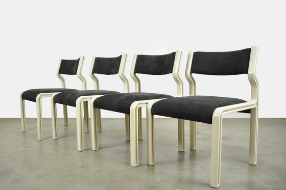 Image 1 of 4x Pastoe Pierre Mennen dining table chairs