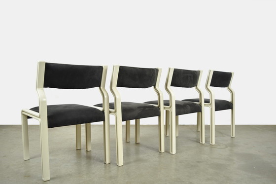 Image 1 of 4x Pastoe Pierre Mennen dining table chairs