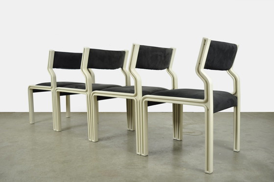 Image 1 of 4x Pastoe Pierre Mennen dining table chairs