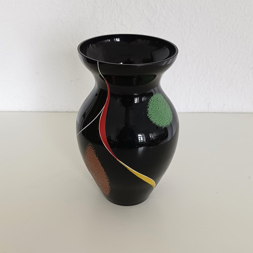 VEB glass art Arnstadt vase