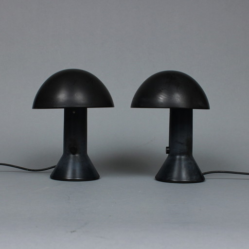 Elio Martinelli (1921-2004) set of 2 table lamps, Elmetto, by Martinelli Luce, 1976