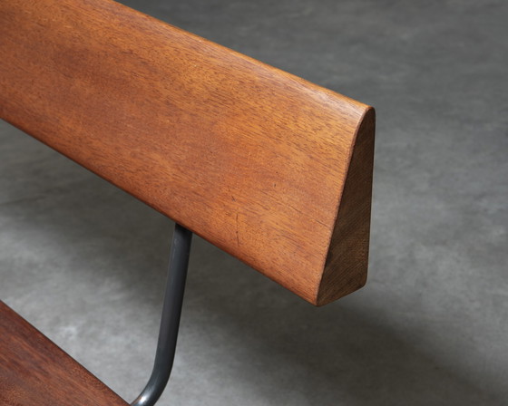 Image 1 of Bench in solid teak and a steel frame, The Netherlands, 1950s