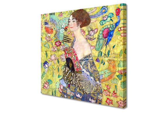 Image 1 of Gustav Klimt----Dame met Waaier.