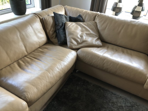 Machalke leather corner sofa