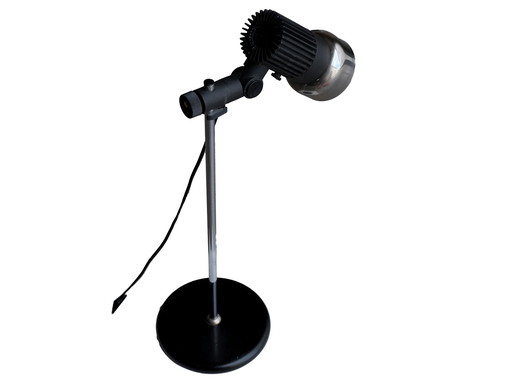 Functional desk lamp, chrome-plated