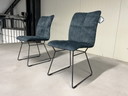 2x Musterring Adore chairs blue fabric