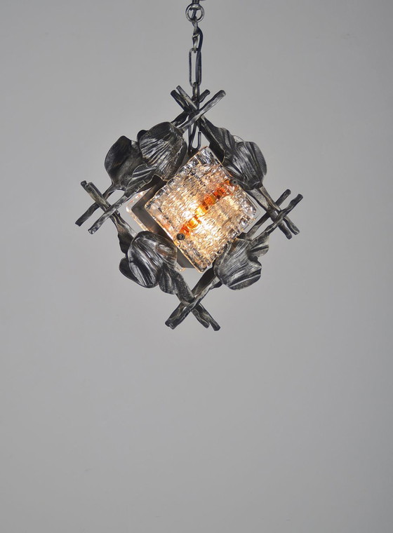 Image 1 of Brutalist hanging lamp designed by Tom Ahlström & Hans Ehrlich, 1960s