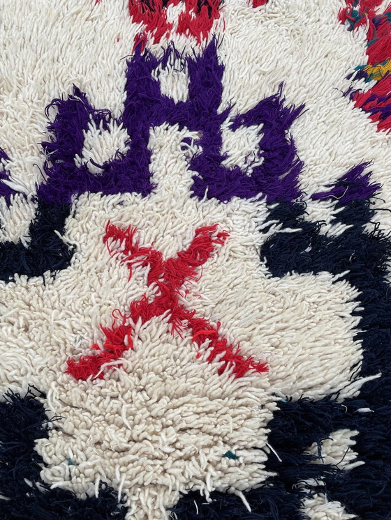 Image 1 of Tapis marocain vintage blanc fait à la main