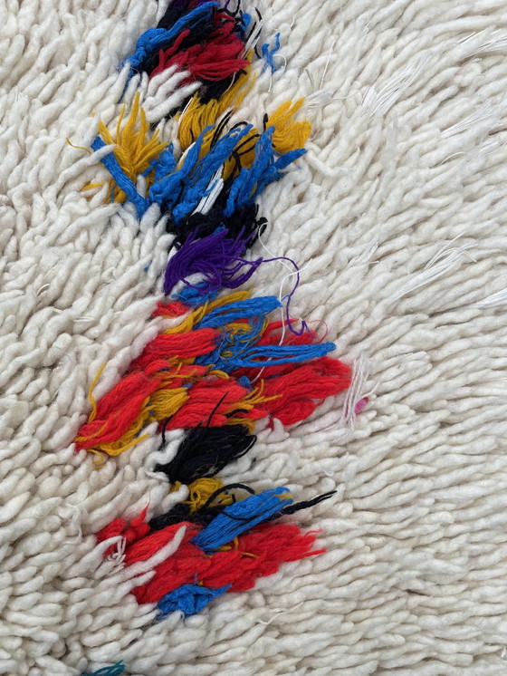 Image 1 of Tapis marocain vintage blanc fait à la main