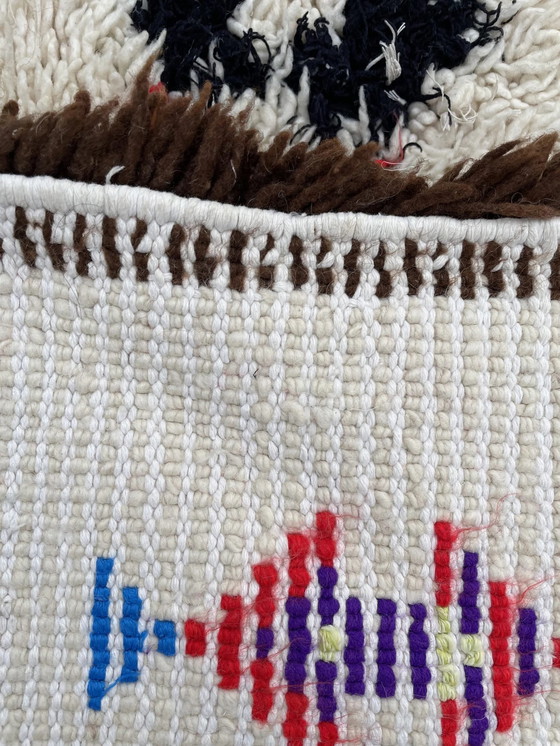 Image 1 of Tapis marocain vintage blanc fait à la main