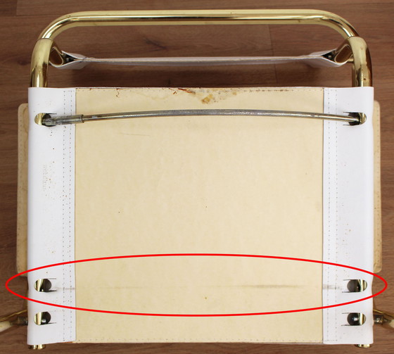 Image 1 of 4 sedie vintage con struttura tubolare cromata dorata