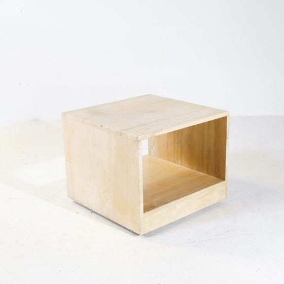 Image 1 of Vintage travertine side table