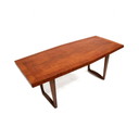 Grande table basse vintage en bois des années 1960