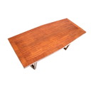 Grande table basse vintage en bois des années 1960