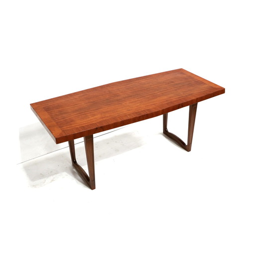 Grande table basse vintage en bois des années 1960