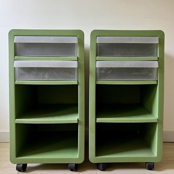 Image 1 of 2x K&M Hagberg NERO trolley cabinets