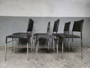 6 sedie da pranzo vintage in similpelle