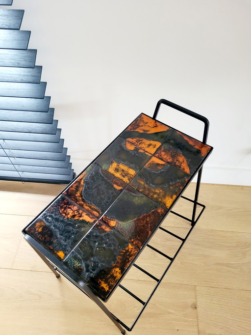 Vintage newspaper holder or magazine rack