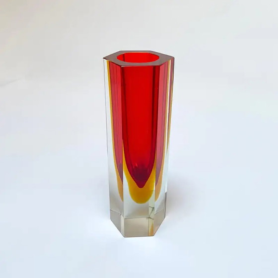 Image 1 of Vintage vase "Sommerso" Murano glass