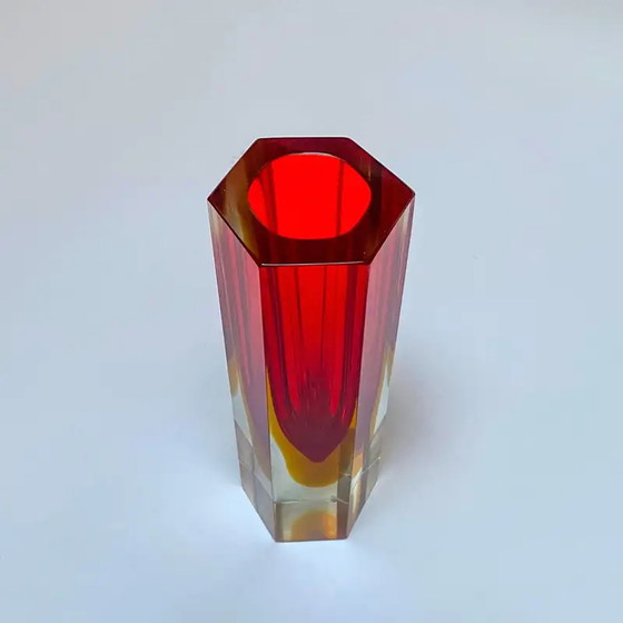 Image 1 of Vintage vase "Sommerso" Murano glass