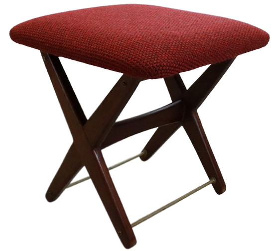 Image 1 of Mid Century armchair + footstool