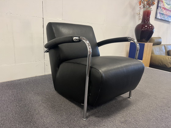 Image 1 of Leolux Scylla armchair black leather