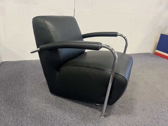 Image 1 of Leolux Scylla armchair black leather