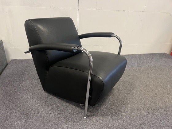 Image 1 of Leolux Scylla armchair black leather