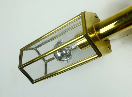 Image 1 of outstanding 1970s 80s sconce bubble glass and brass