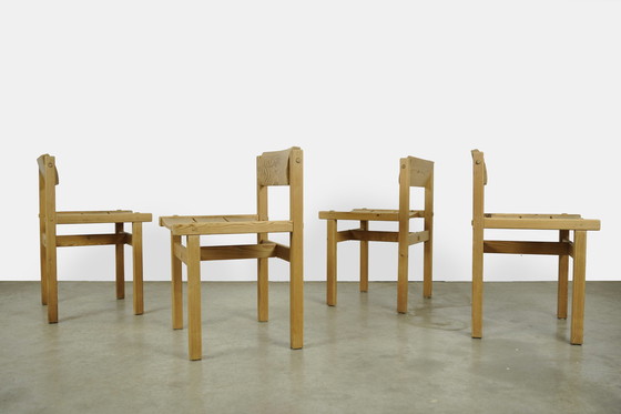 Image 1 of 4x Stange Bruk Edvin Helseth Trybo dining table chairs