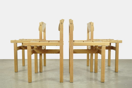 Image 1 of 4x Stange Bruk Edvin Helseth Trybo dining table chairs