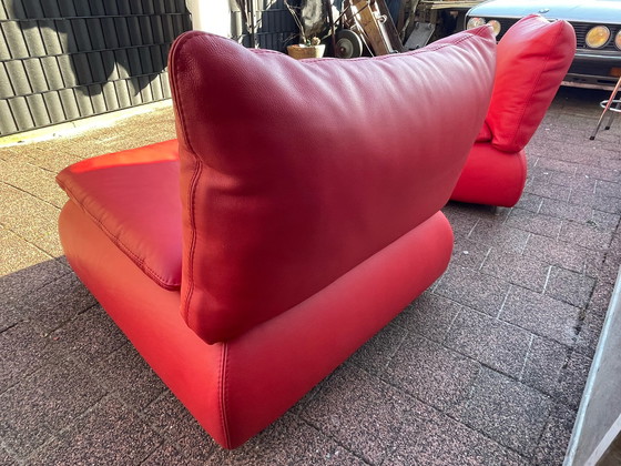 Image 1 of 2x Fauteuils de salon vintage rouge