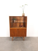 Vintage veneer display cabinet