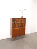 Vintage veneer display cabinet