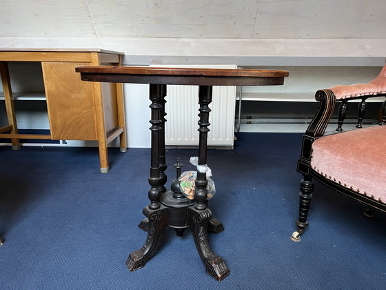 Image 1 of Biedermeier chairs with chess table